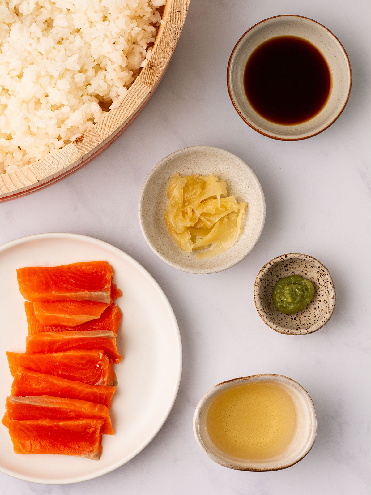 Ingredients on a white background